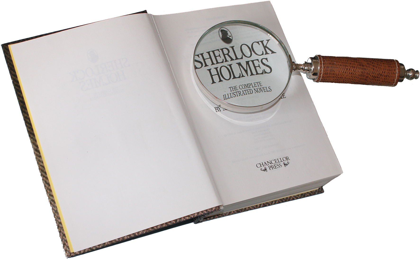 Download Sherlock Holmes Bookand Magnifying Glass | Wallpapers.com