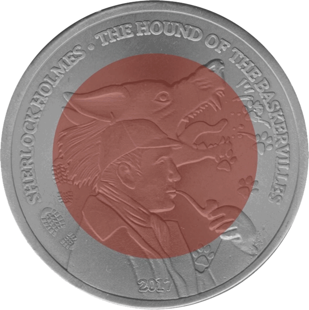 Sherlock Holmes Hound Baskervilles Coin PNG