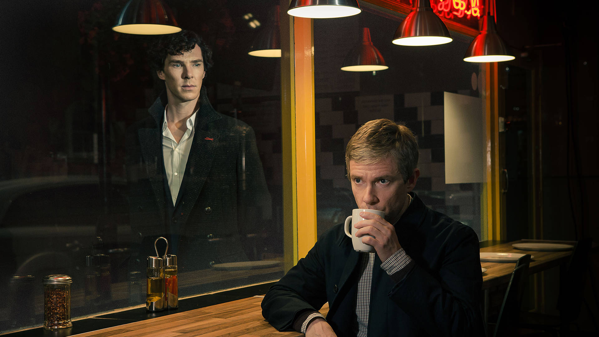 Sherlock John Watson At Diner