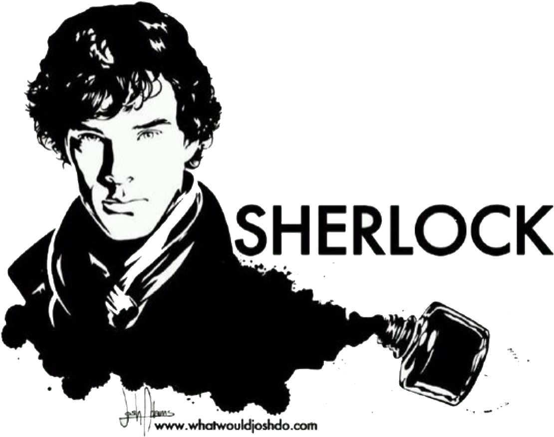 Sherlock Silhouette Artwork PNG