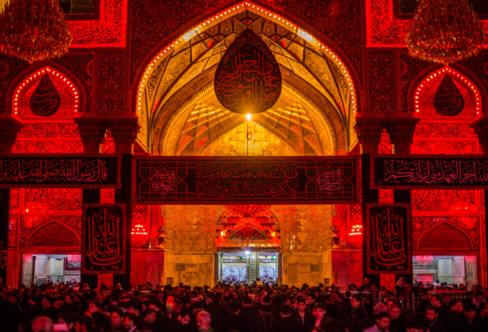 Shia-pilgrimme Karbala-moskeen Wallpaper