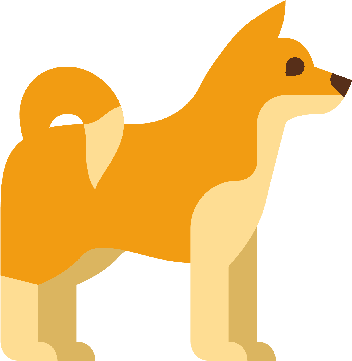 Shiba Inu Cartoon Illustration PNG