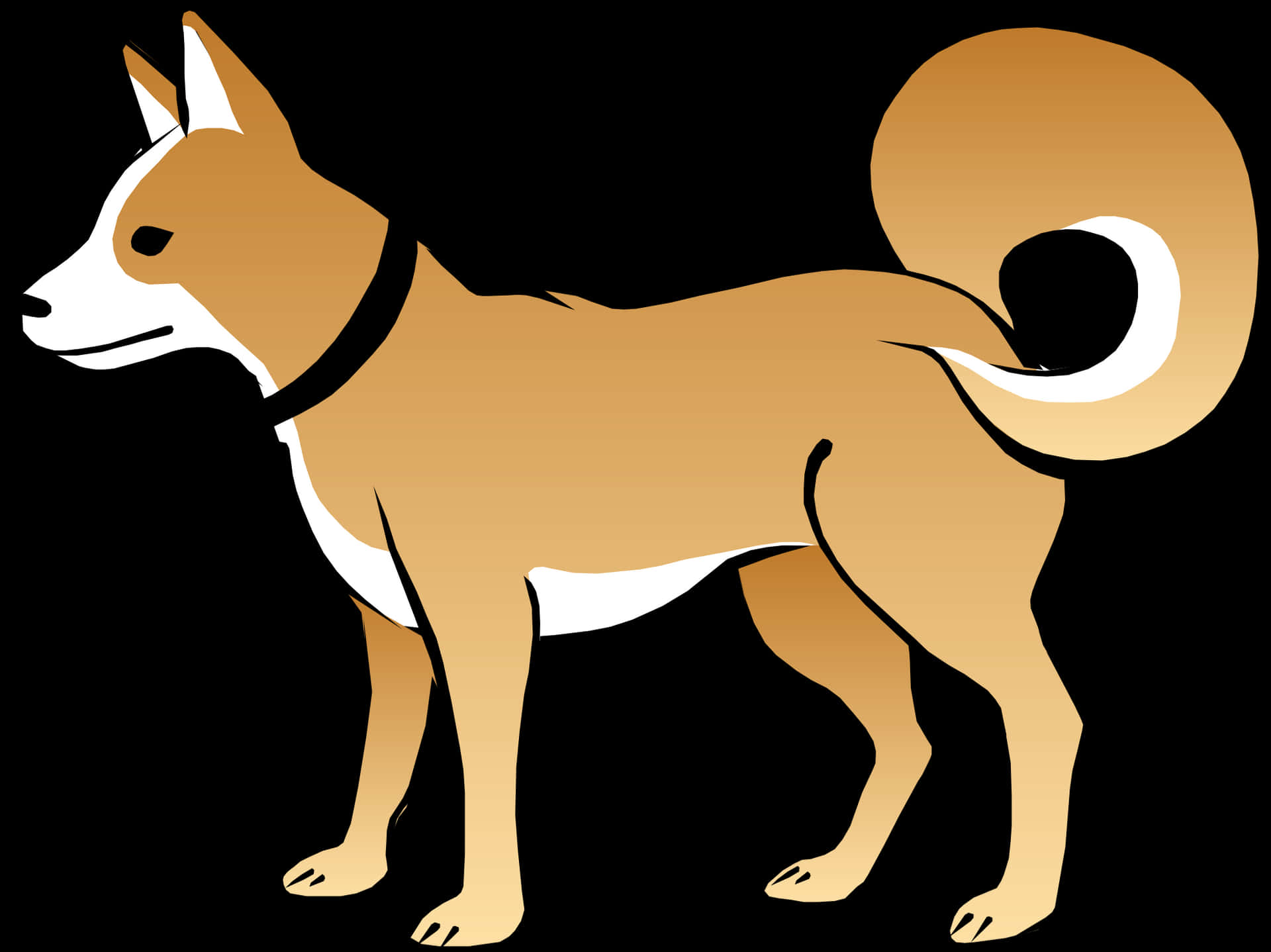 Shiba Inu Vector Illustration PNG