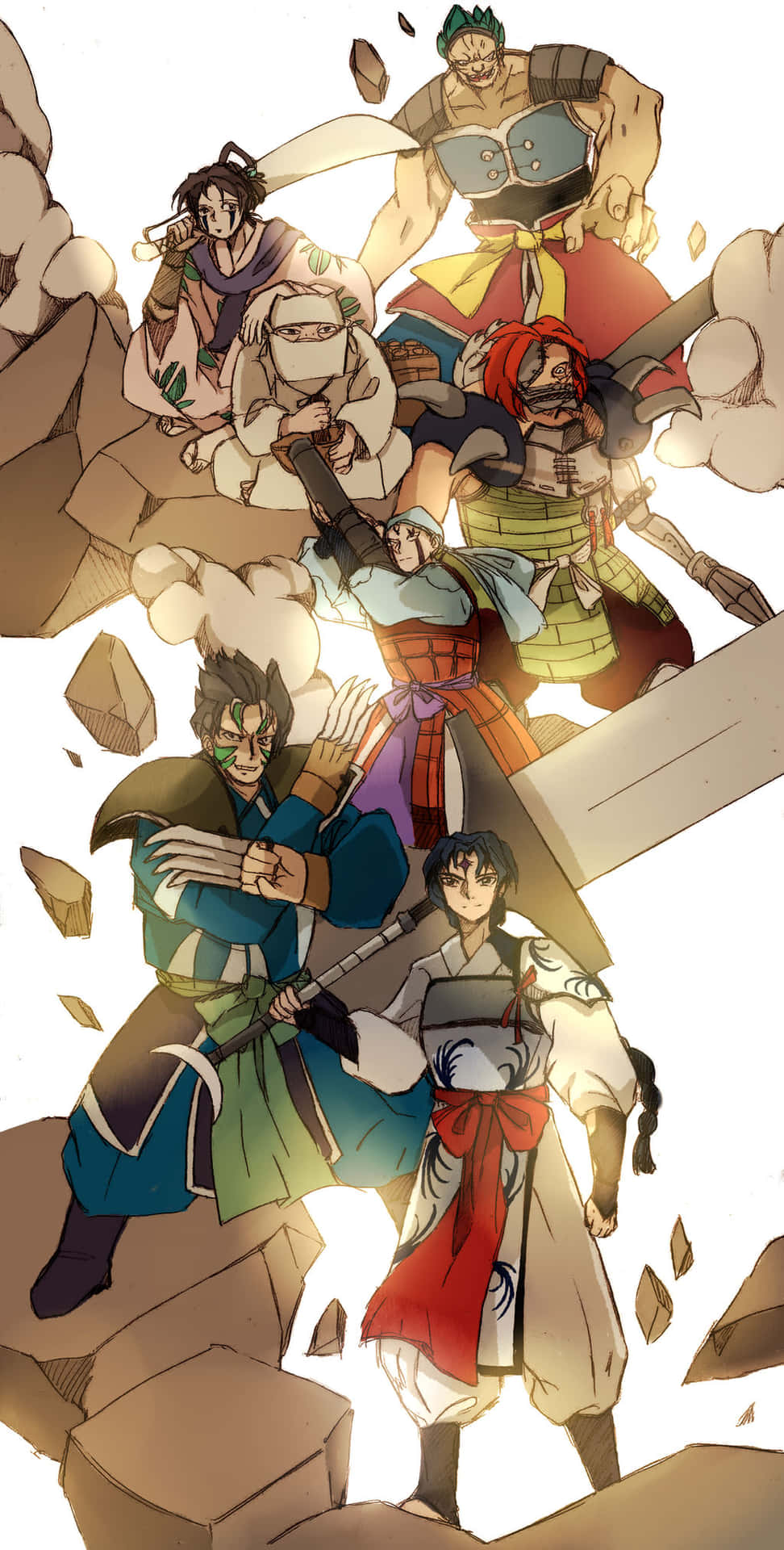 Legendary Warriors - The Shichinintai Wallpaper