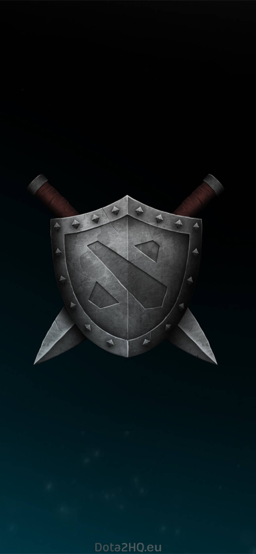 Shield With Logo Of Dota 2 iPhone Wallpaper