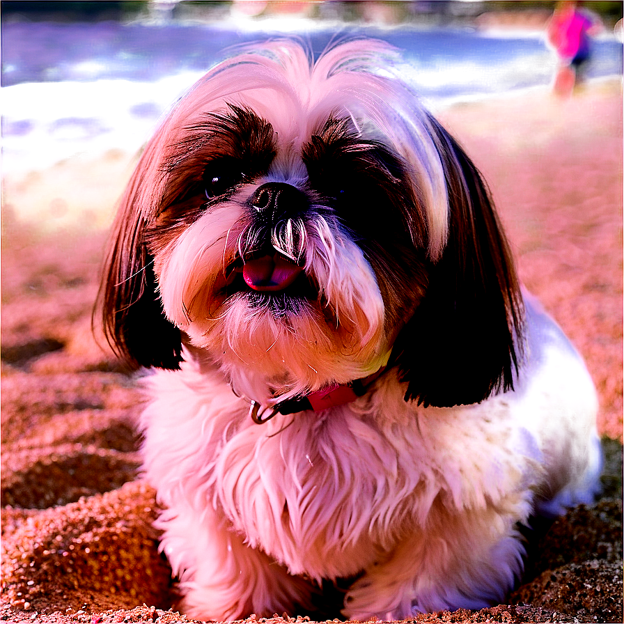 Shih Tzu At The Beach Png Hlb PNG