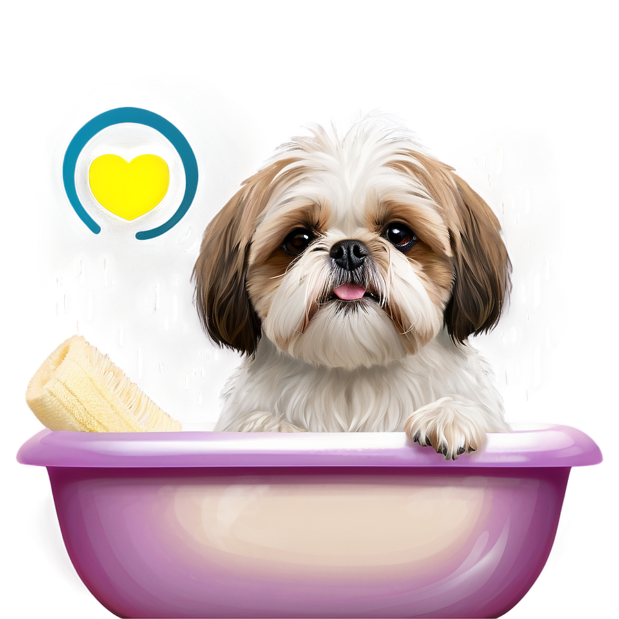 Shih Tzu Bath Time Png Cme PNG