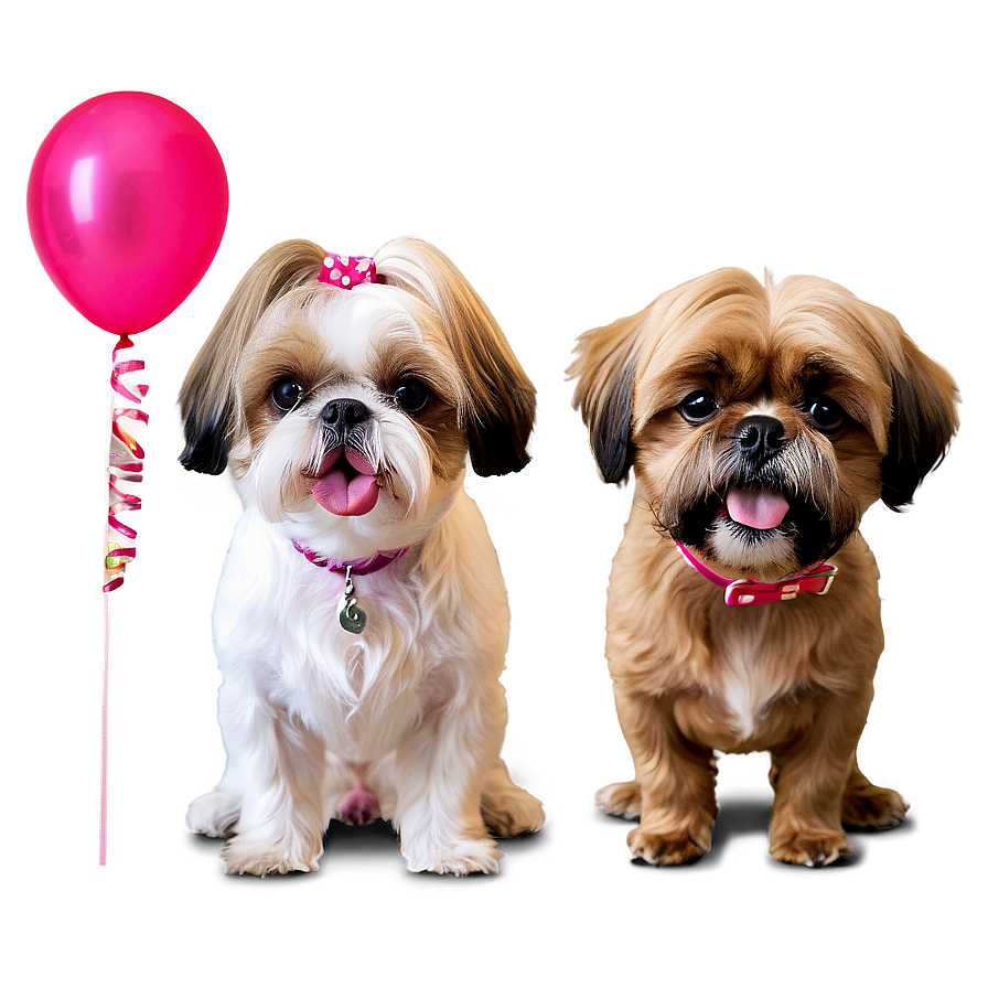 Shih Tzu Birthday Party Png 06242024 PNG