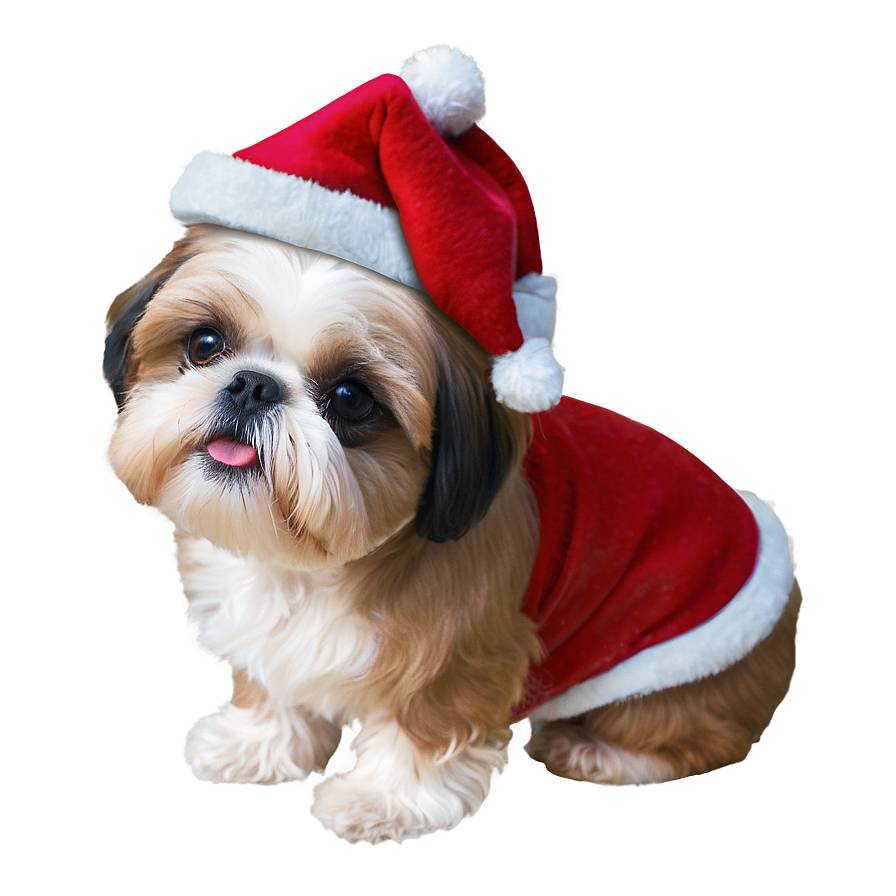 Download Shih Tzu Christmas Elf Png Ubh69 | Wallpapers.com