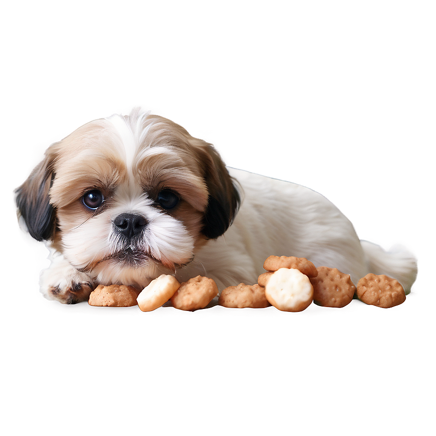 Shih Tzu Eating Treats Png 06242024 PNG