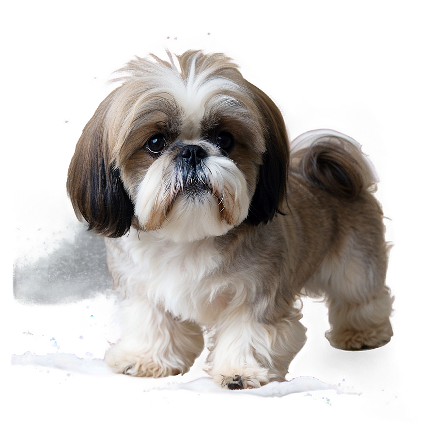 Shih Tzu In Snow Png Nbg PNG