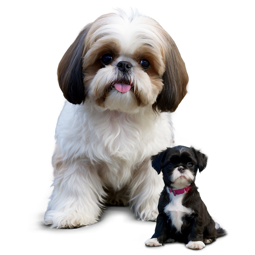 Shih Tzu Making Friends Png 06242024 PNG