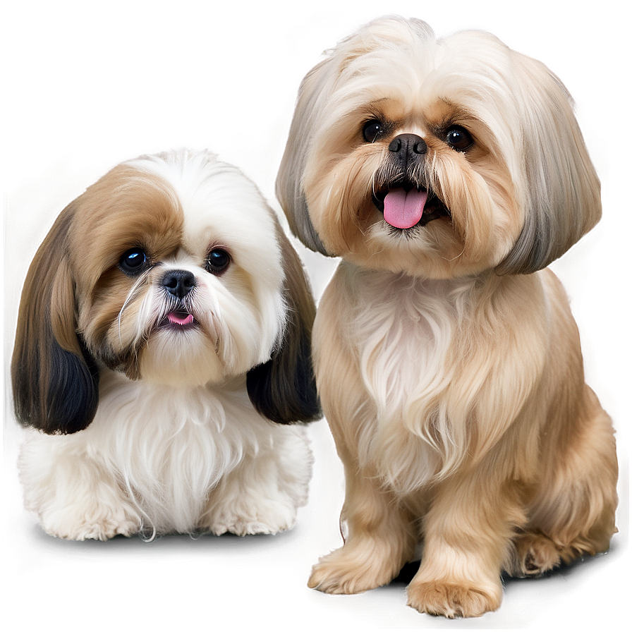 Shih Tzu Making Friends Png Sqw98 PNG