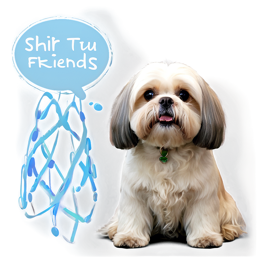 Shih Tzu Making Friends Png Ubb66 PNG