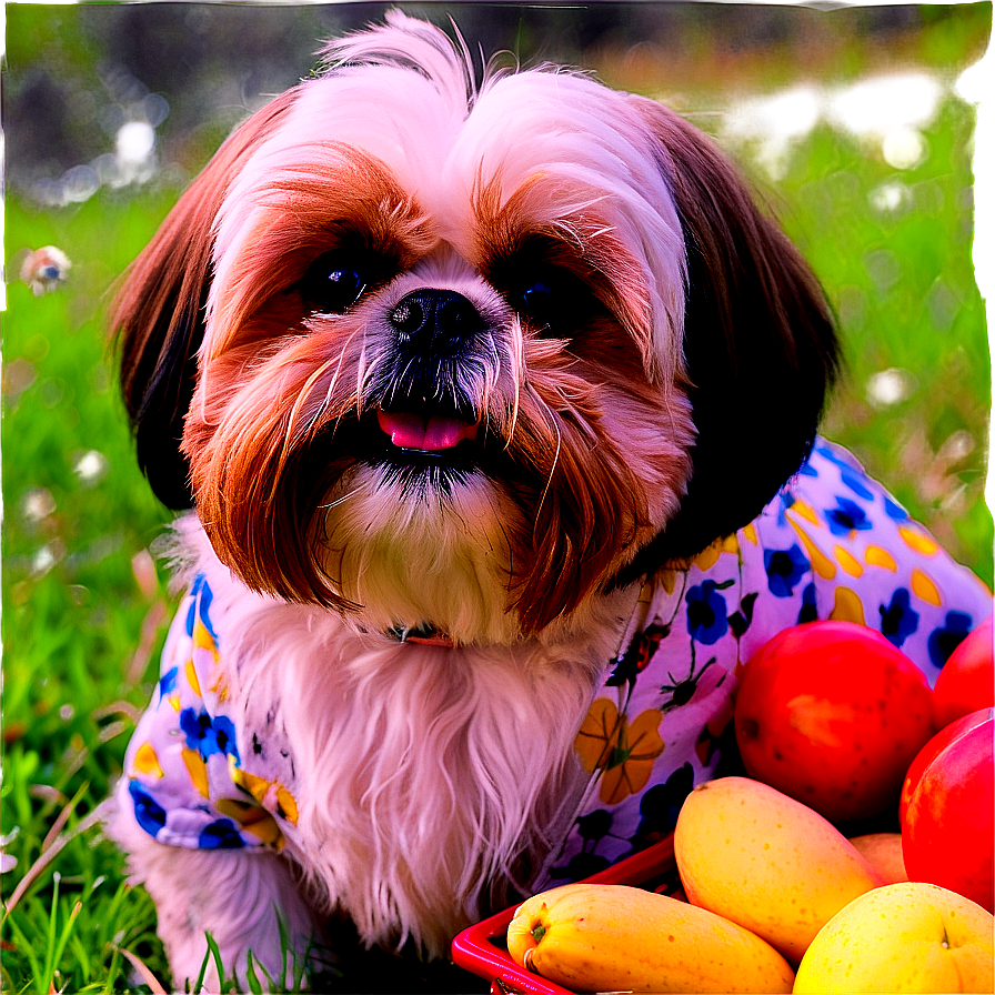 Shih Tzu Picnic Day Png 06242024 PNG