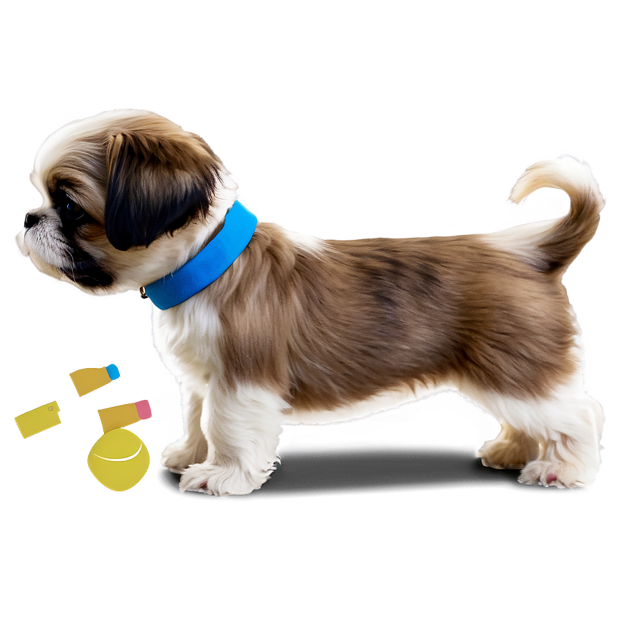 Shih Tzu Puppy Playtime Png Qbm PNG