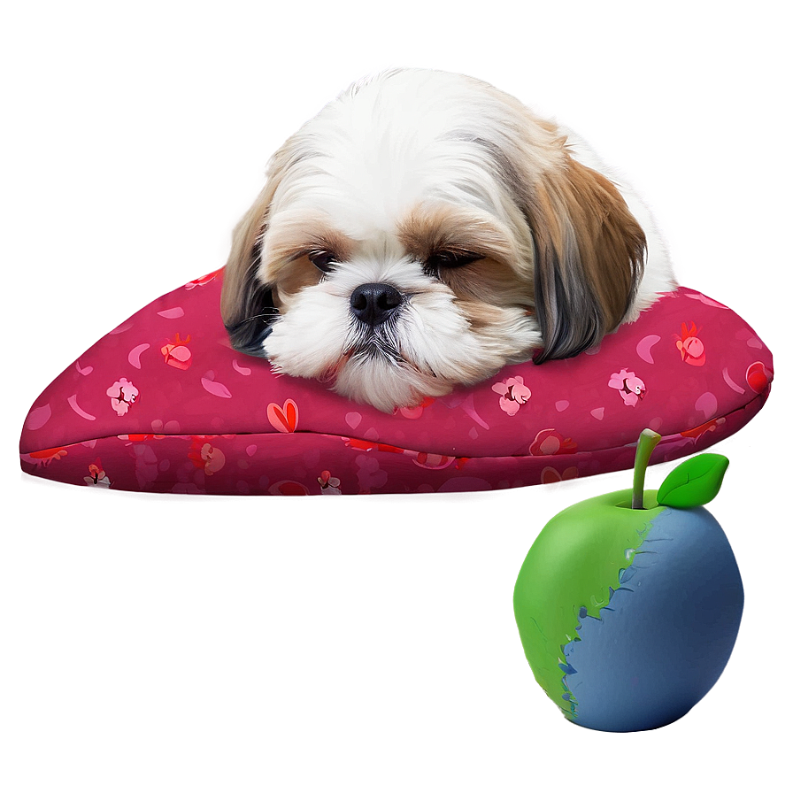 Shih Tzu Sleeping Peacefully Png 06242024 PNG