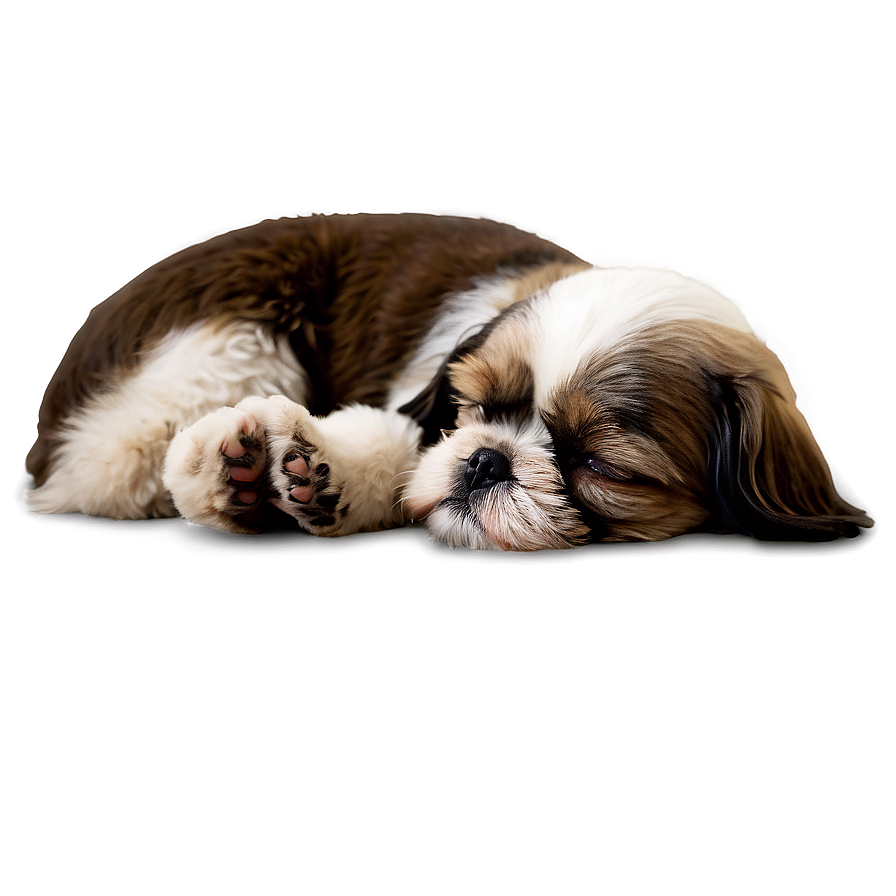 Shih Tzu Sleeping Peacefully Png Osi PNG