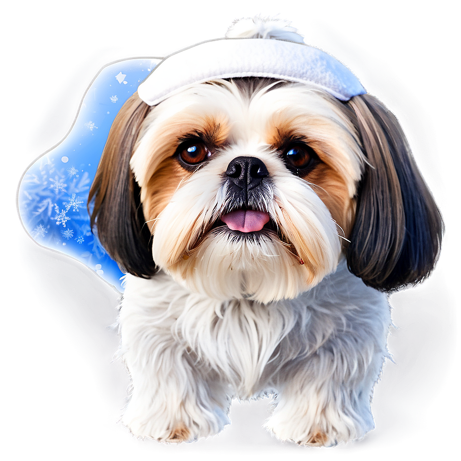 Shih Tzu Winter Wonderland Png 06242024 PNG