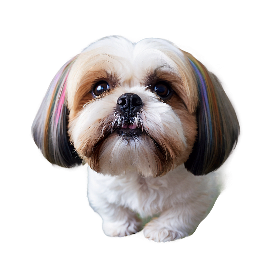 Shih Tzu With Colorful Background Png 06242024 PNG