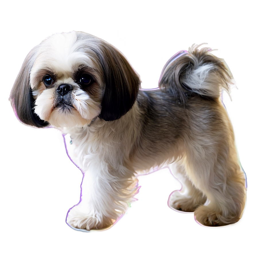 Shih Tzu With Colorful Background Png Yjb37 PNG