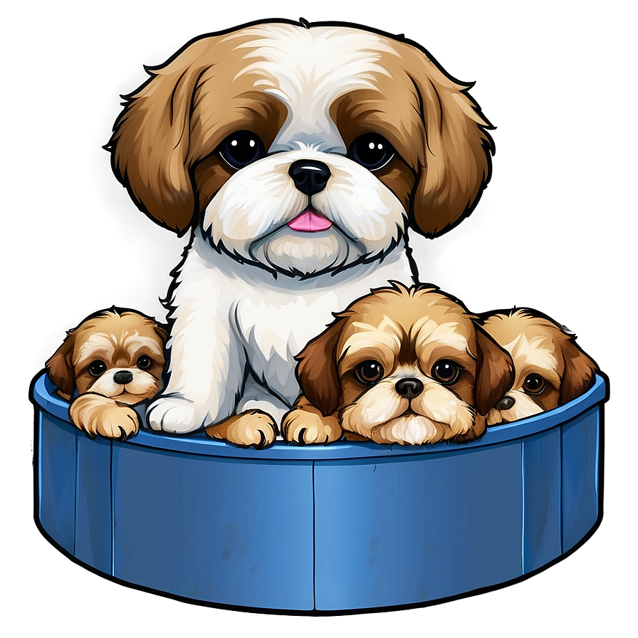 Shih Tzu With Puppies Png 82 PNG