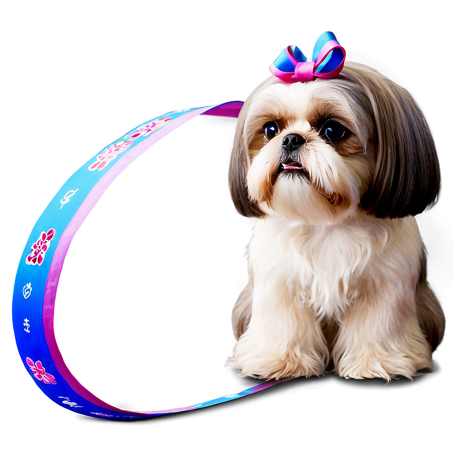 Shih Tzu With Ribbon Png 06242024 PNG