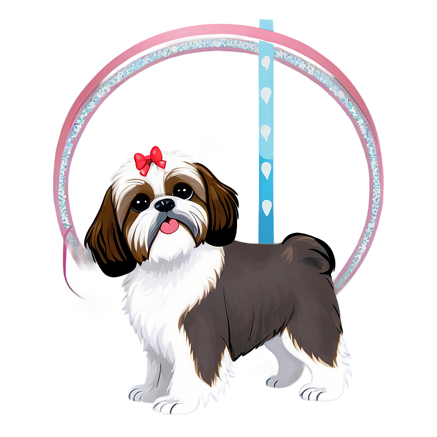 Shih Tzu With Ribbon Png 06242024 PNG