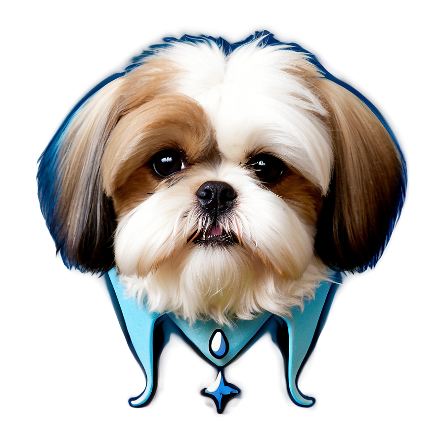 Shih Tzu With Ribbon Png Cmb34 PNG