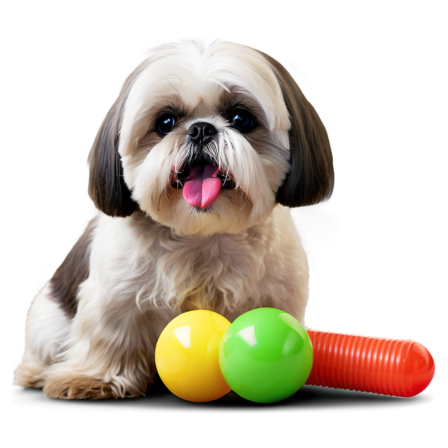 Shih Tzu With Toys Png 06242024 PNG