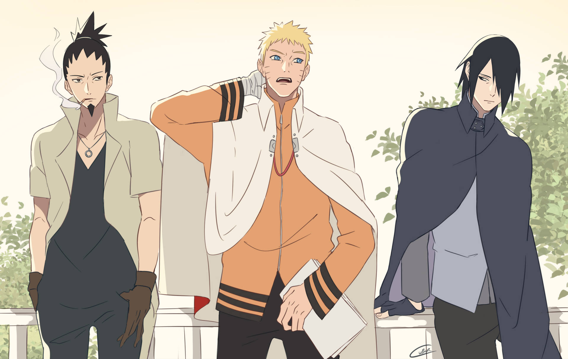 Shikamaru, Sasuke And Naruto Wallpaper
