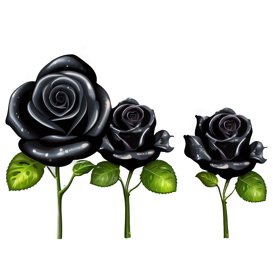 Shimmering Black Roses Png Eww PNG