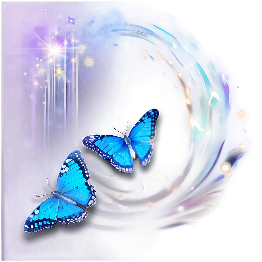Shimmering Blue Butterfly Png 05212024 PNG