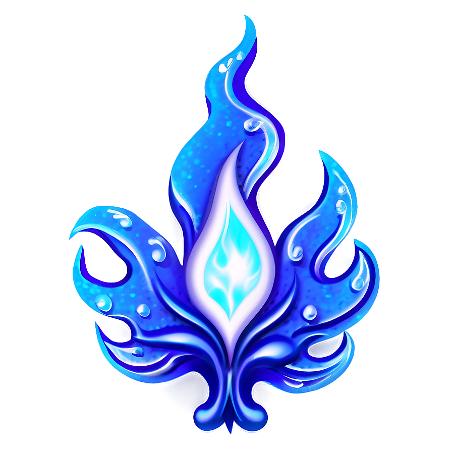 Shimmering Blue Flame Png 06202024 PNG