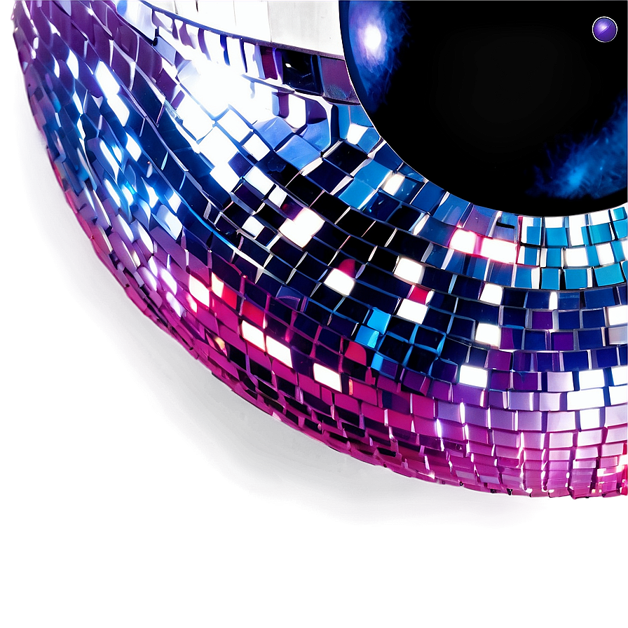 Shimmering Disco Ball Closeup PNG