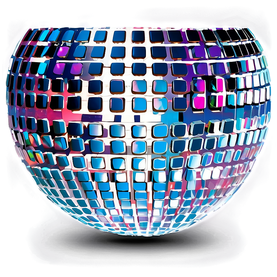 Shimmering Disco Ball Illustration PNG