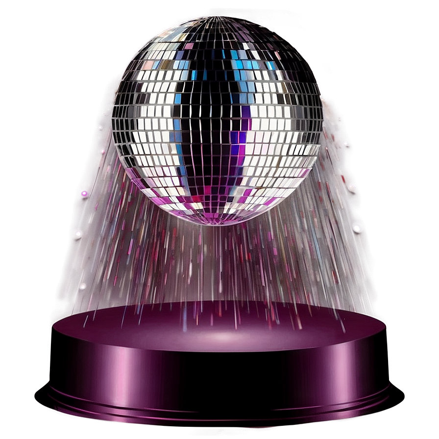 Shimmering Disco Ball Illustration PNG