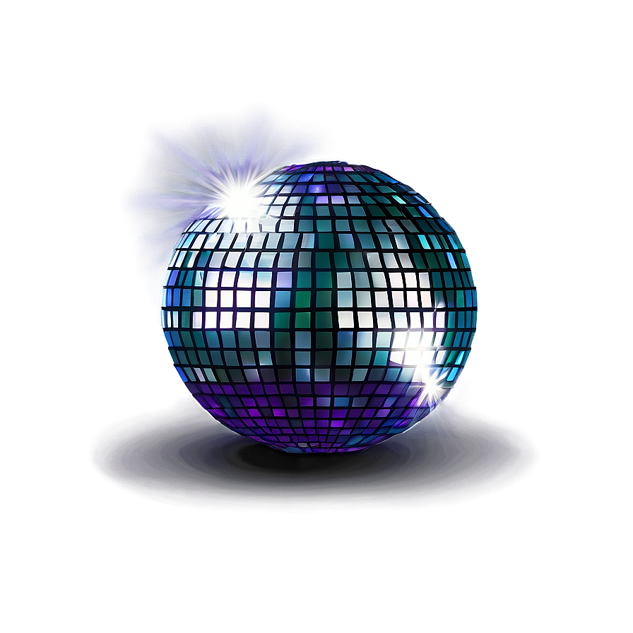 Shimmering Disco Ball Illustration PNG