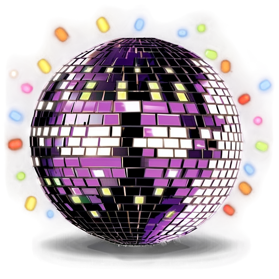 Shimmering Disco Ball Illustration PNG