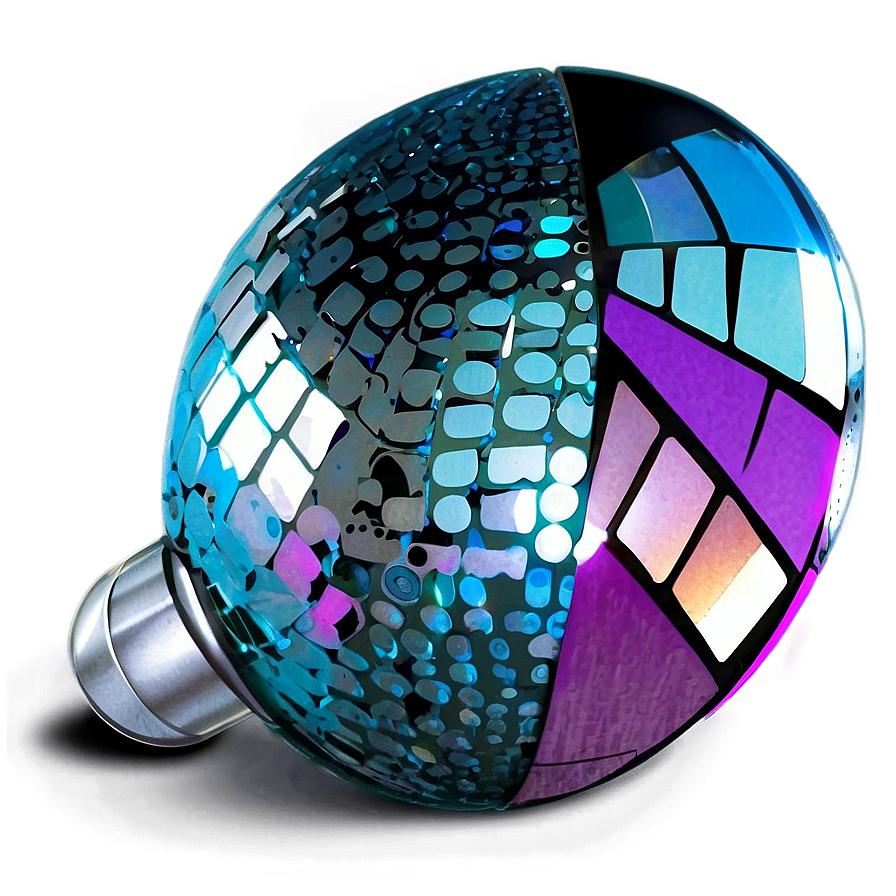 Shimmering Disco Ball Illustration PNG