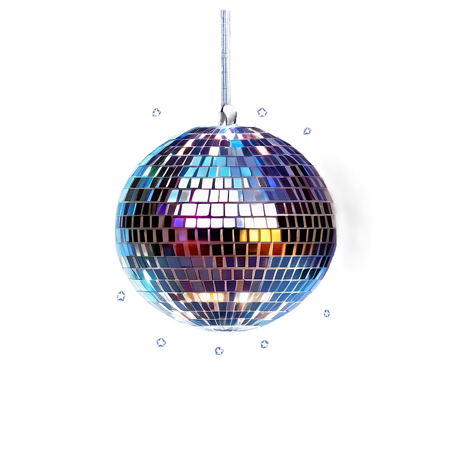 Shimmering Disco Ball Suspendedin Air PNG