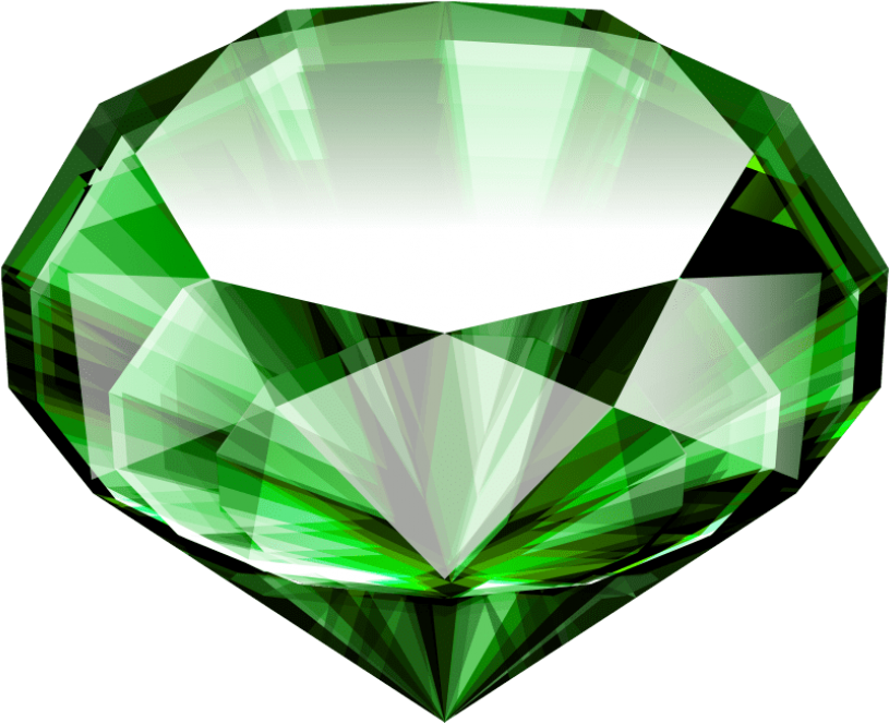 Shimmering Emerald Gemstone.png PNG