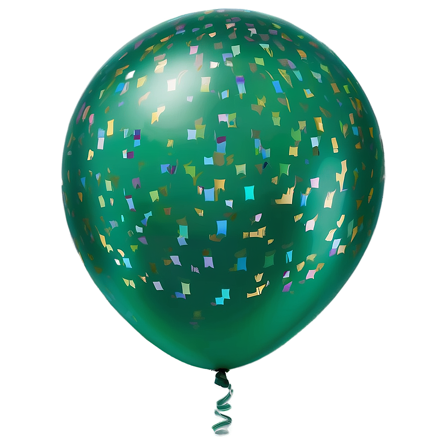 Shimmering Green Party Balloon Png 05062024 PNG