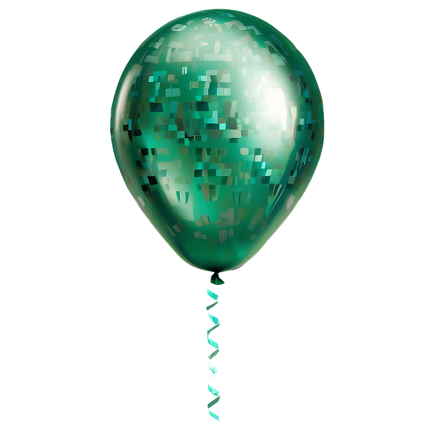 Shimmering Green Party Balloon Png 05062024 PNG