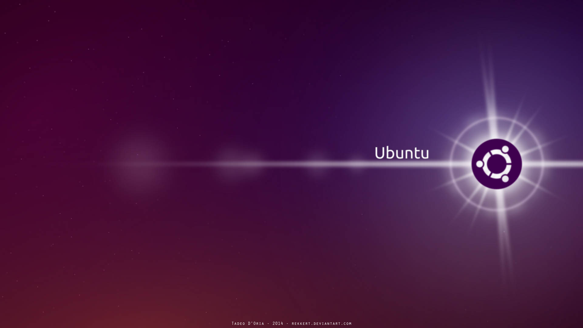 Shimmering Purple Ubuntu Desktop