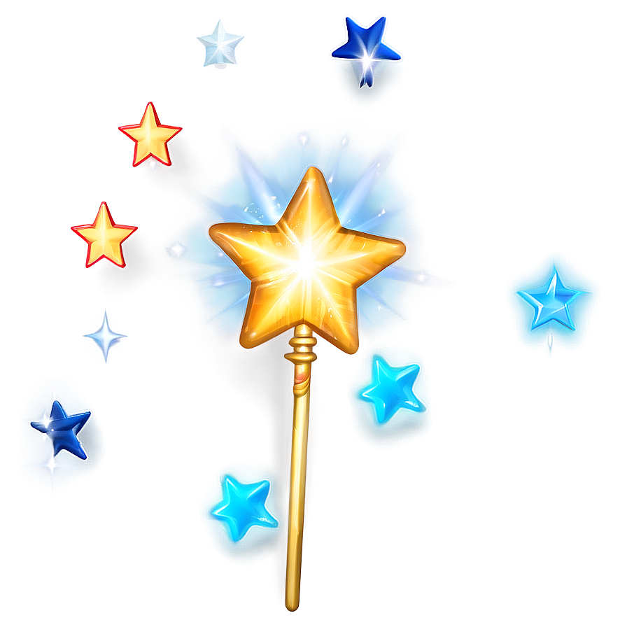 Shimmering Star Wand Png Rki PNG