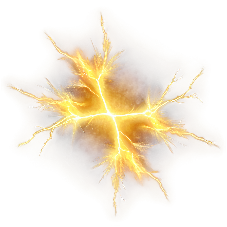 Shimmering Yellow Lightning Png Oku PNG