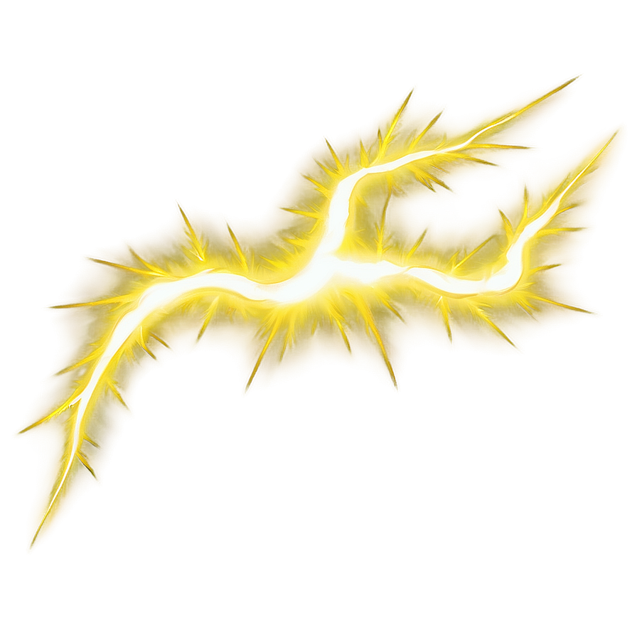 Shimmering Yellow Lightning Png Sfl48 PNG