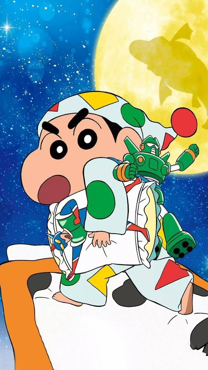 Shin Chan In Moon Picture