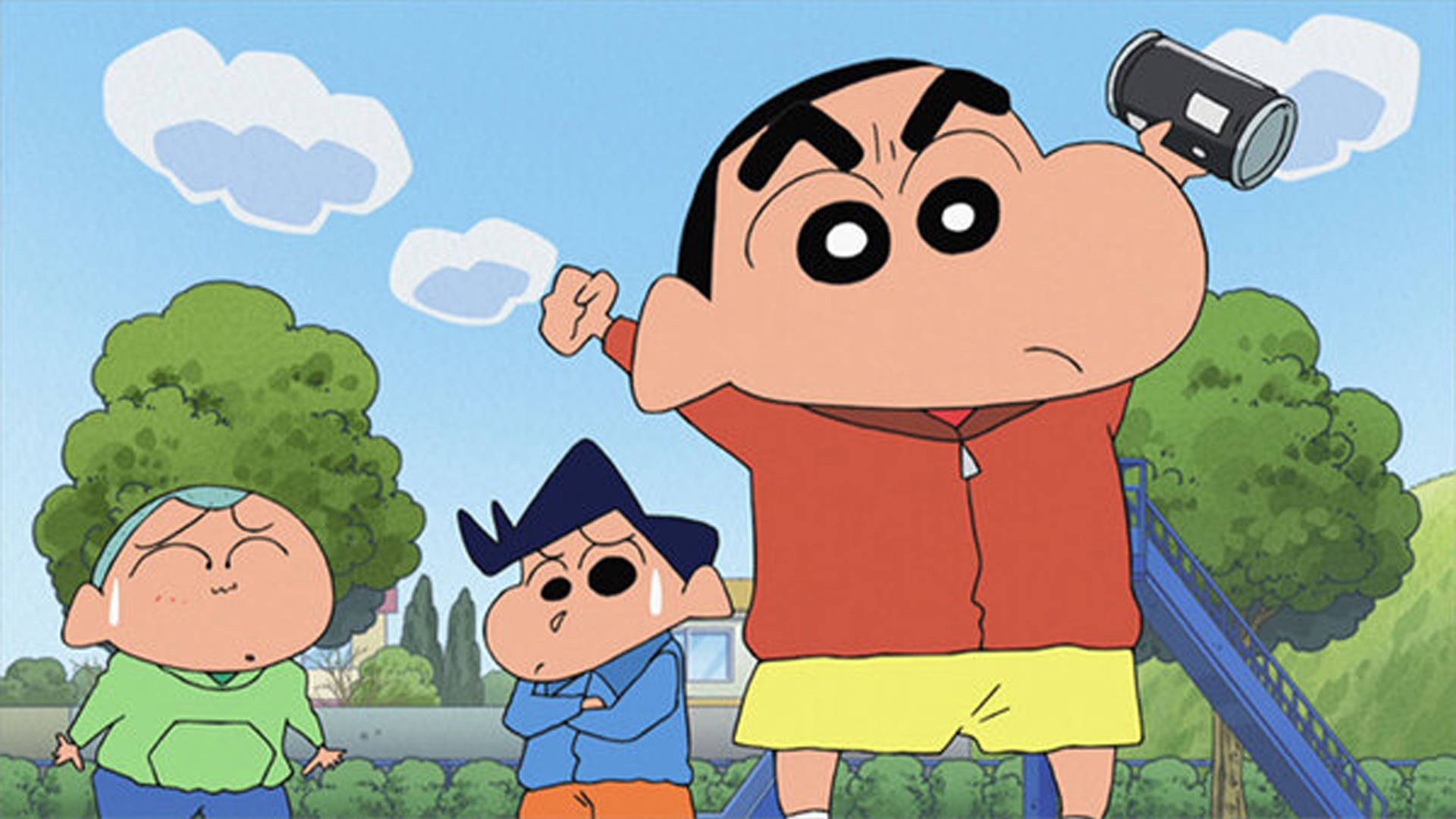 Shin Chan With Black Can Picture